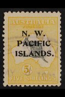 NWPI 1918-22 5s Grey & Yellow Roo Overprint, SG 116, Fine Used. For More Images, Please Visit Http://www.sandafayre.com/ - Papua-Neuguinea