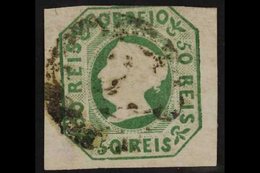 1853 50r Yellow-green (Michel 3a, SG 6, Afinsa 3), Used, 3+ Mostly Large Margins Just Brushing At Top Right, Fresh Colou - Altri & Non Classificati