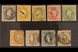 1867-70 Luis 'curved Labels' Complete Set (Michel 25/33, SG 52-68), Used, Some With Small Faults, Mostly Good To Fine Us - Andere & Zonder Classificatie