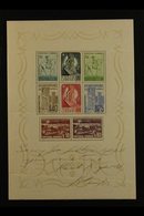 1940 Portuguese Centenaries Miniature Sheet (SG MS919a, Mi Block 2, Scott 594a), Never Hinged Mint, Handwritten Message  - Altri & Non Classificati