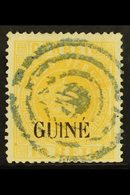 PORTUGUESE GUINEA 1881-84 10r Yellow, Type II Opt, Perf 13½, SG 20, Good Used, Complete With ISPP Photo Certificate For  - Other & Unclassified