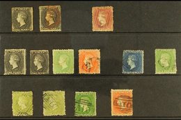 1871-80 FINE USED CLASSIC SELECTION Includes 1871 1d (2, One Unused), 1872 1s Rose-red Used, 1875-78 Perf 11 To 12½ X 15 - St.Vincent (...-1979)