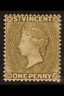 1882-83 1d Drab, CA Wmk Reversed, SG 39x, Very Fine Mint For More Images, Please Visit Http://www.sandafayre.com/itemdet - St.Vincent (...-1979)