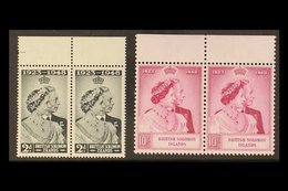 1948 Royal Silver Wedding Set In Pairs, 2d With Pocket Handkerchief Flaw, SG 75/6, 75a, Fine Mint (2 Pairs). For More Im - Isole Salomone (...-1978)