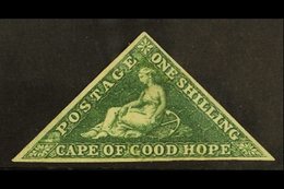 CAPE OF GOOD HOPE 1855-63 1s Deep Dark Green, SG 8b, MINT With 3 Good Neat Margins & Large Part OG. Lovely For More Imag - Unclassified