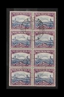 1947-54 2d Slate-blue & Purple SG 116 (Handbook Issue 13), Very Fine Used BLOCK Of 8 With One Stamp Showing Two Dots In  - Ohne Zuordnung