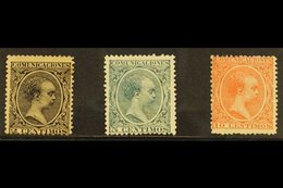 1899 Alphonso "New Colours" Set, SG 289/291, Mint, The 2c With Gum Toning, But The 5c Deep Bluish-green And 10c Orange-r - Otros & Sin Clasificación