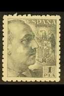 1939-53 1 Peseta Grey "Franco", SG 975, Mi 853A, Never Hinged Mint For More Images, Please Visit Http://www.sandafayre.c - Other & Unclassified