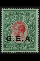 1917 10r Red And Green On Green, SG 60, Very Fine And Fresh Mint. For More Images, Please Visit Http://www.sandafayre.co - Tanganyika (...-1932)