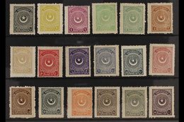 1923 Moon And Crescent" Definitives On Thin Paper, Perf 13½, With One Of Each Value To 100pi, SG 974/982 Plus 984/992 (i - Altri & Non Classificati