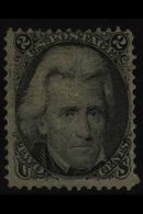 1861-66 2c Black With Z. GRILL, Scott 85B, Fine Unused & Regummed Example Of This Rarity. For More Images, Please Visit  - Otros & Sin Clasificación