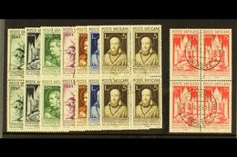 1936 Catholic Press Complete Set In BLOCKS OF FOUR, Mi 51/8, Very Fine Used (8 Blocks / 32 Stamps). For More Images, Ple - Other & Unclassified