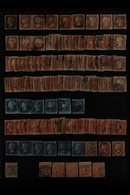 1840-1951 INTERESTING USED COLLECTION/ACCUMULATION On Stock Pages, Includes 1840 1d (3+ Margins), 1841 1d (115+ Examples - Sonstige & Ohne Zuordnung