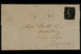 1841 (19 Mar) ELS From Cambridge To London (no Side Flaps Otherwise Intact With Full Postal Markings) Bearing 1d Black ' - Non Classificati