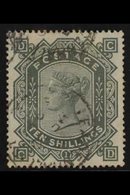 1867-83 10s Grey - Green On Blued Wmk Large Anchor Paper, SG 131, SUPERB USED With Light Cds Cancellations, Fresh And We - Autres & Non Classés