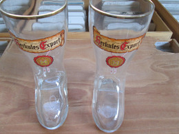 2 Verres Style Bottes . Herkules Export - Gläser