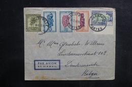 CONGO BELGE - Enveloppe Pour La Belgique Par Avion En 1948 , Affranchissement Plaisant - L 41812 - Lettres & Documents