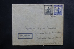 CONGO BELGE - Enveloppe De Léopoldville Pour La Belgique Par Avion En 1947 , Affranchissement Plaisant - L 41813 - Brieven En Documenten