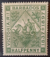 BARBADOS 1897 - MLH - Sc# 82 - 0.5p - Barbados (...-1966)