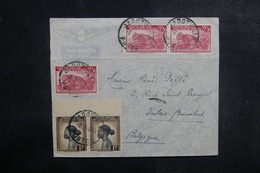 CONGO BELGE - Enveloppe De Jadotville Pour La Belgique Par Avion En 1947 , Affranchissement Plaisant - L 41817 - Storia Postale