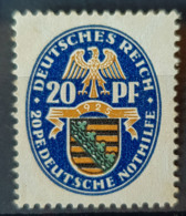 DEUTSCHES REICH 1925 - MNH - Mi 377 - 20pf Nothilfe - Ungebraucht