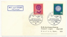 ALLEMAGNE - Premier Vol Boeing 720 - FRANKFORT => PHILADELPHIE 3/4/1965 - Cartas & Documentos