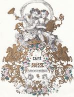 CARTE PORCELAINE. Café Suisse, Place De La Monnaie, [Br - Autres & Non Classés