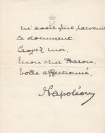 Prince Victor NAPOLÉON (1862 -1926) - Lettre Autographe - Non Classés