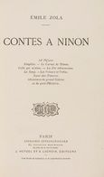 Émile ZOLA - Contes à Ninon. - Sin Clasificación