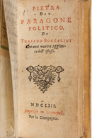 Trajano BOCCALINI - Pietra Del Paragone Politico. Con U - Autres & Non Classés