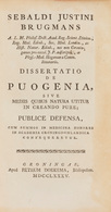 Sebald Justinus BRUGMANS - Dissertatio De Puogenia, Siv - Unclassified