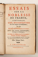 Henri De BOULLAINVILLIERS - Essais Sur La Noblesse De F - Ohne Zuordnung