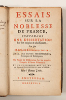 Henri De BOULLAINVILLIERS - Essais Sur La Noblesse De F - Unclassified