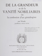 NIRADE PSEUDONYME D'ADRIEN, BARON VAN DEN BRANDEN DE RE - Non Classificati