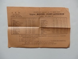 Horaire Des Bus De Rouen (76)- Pont-Audemer (14). - Europa