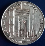 State Bank, Hartford, Connecticut 1908 Advertising Medal By Whitehead & Hoag - Firmen