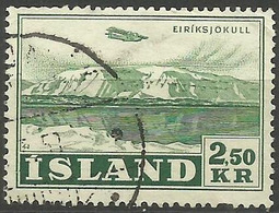 Iceland - 1952 Plane & Glacier 2.50kr Used  SG 277  Sc C28 - Poste Aérienne