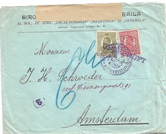 Rumänien XX001 / Braila Nach Amsterdam 1916, Doppelt Geprüft + Ungarischer Verschlussstreifen - Storia Postale