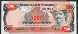 NICARAGUA P176b 5000 CORDOBAS 1985 #000----- UNC. - Nicaragua