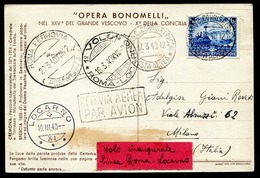 Z1612 ITALIA REGNO 1940 PRIMI VOLI Aerogramma (cartolina Illustrata Oper Pia Bonomelli) Da Milano 17.3.1940, Predisposto - Poststempel (Flugzeuge)