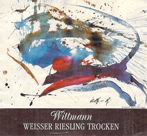 ETIQUETTE De VIN -WITTMANN WEISSER RIESLING TROCKEN  (illustration Kazuo Shiraga) (Wine) - Riesling