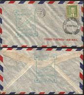 V) 1951 CARIBBEAN, IN MEMORIAM ANTONIO GUITERAS, AIR MAIL, FIRST DAY, BLUE CANCELLATION, WITH OVERPRINT IN BLACK, FDC - Lettres & Documents