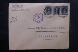INDE  - Enveloppe Pour Copenhague En 1939 Avec Cachet De Censure, Affranchissement Plaisant - L 41875 - 1936-47 Roi Georges VI
