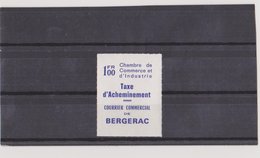 Timbre De Grève N°31  BERGERAC  1.00F  Bleu Sur Blanc** - Otros & Sin Clasificación