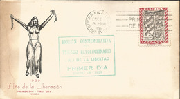 V) 1959 CARIBBEAN, YEAR OF LIBERATION, DAY OF LIBERATION, CYAN CANCELLATION, WITH SLOGAN CANCELLATION, BLACK CANCELLATIO - Lettres & Documents