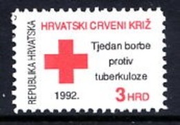 CROATIA 1992 Obligatory Tax:Anti-Tuberculosis Unissued 3 D.MNH / **.  Michel ZZM I - Croacia