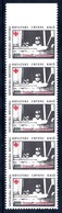 CROATIA 1993 Obligatory Tax: Red Cross Solidarity Week Strip Of 5 Imperforate.horizontally MNH / **.  Michel  ZZM 27 - Croazia