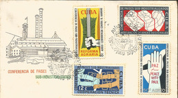 V) 1961 CARIBBEAN, PUBLIC CAPITAL FOR ECONOMIC BENEFIT, MULTIPLE STAMPS, BLACK CANCELLATION, SET OF 4, WITH SLOGAN CANCE - Covers & Documents