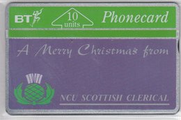 UNITED KINGDOM 1991 A MERRY CHRISTMAS FROM NCU SCOTTISH CLERICAL MINT - BT Souvenir