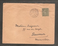 Enveloppe Oblit  LA  BASTIDE S  L HERS   Ariege   /  15c Semeuse  1918 - Other & Unclassified